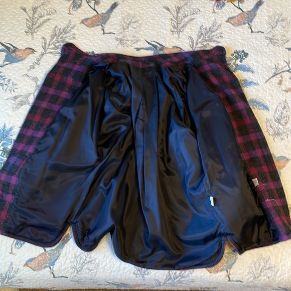 Vintage Plaid Wool Oversize Jacket - Purple and Black - Picture 6 of 8